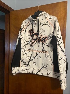 Trail Crest The Fin Men's Cream Camo-Print Pullover Hoodie